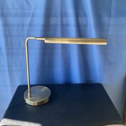 Modern Brass LED Desk Lamp. Flexible, bendable light head