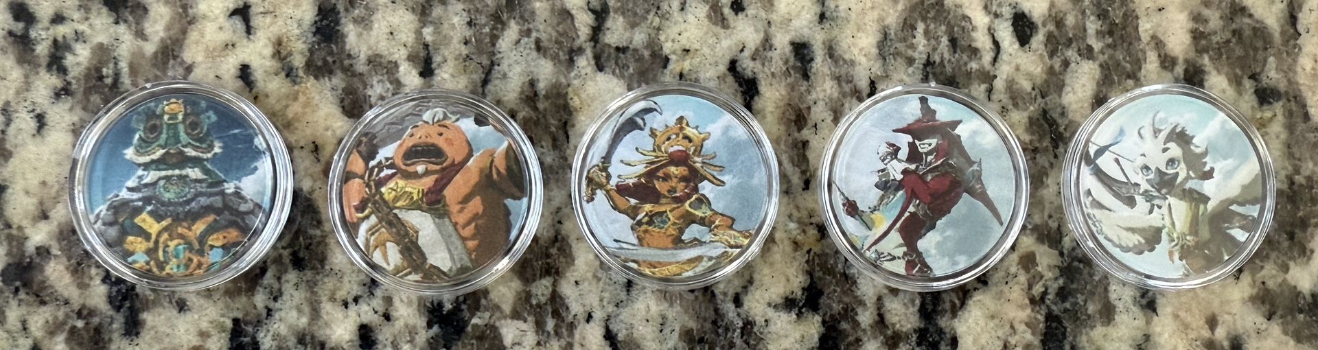 amiibo Zelda Mineru / Yunobo / Tulin / Sidon / Riju Set Of 5 NFC Coins