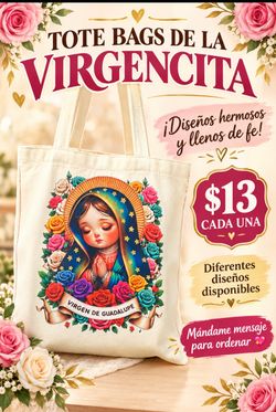 Virgen de Guadalupe Canvas Tote Bag