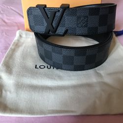 Louis Vuitton Black Damier Graphite Belt