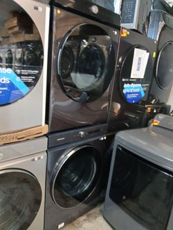 SAMSUNG BESPOKE STEAM SMART AI USED FRONT LOAD WASHER NEW ELECTRIC DRYER