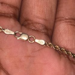 10k Rope Chain And 10k Pendant 