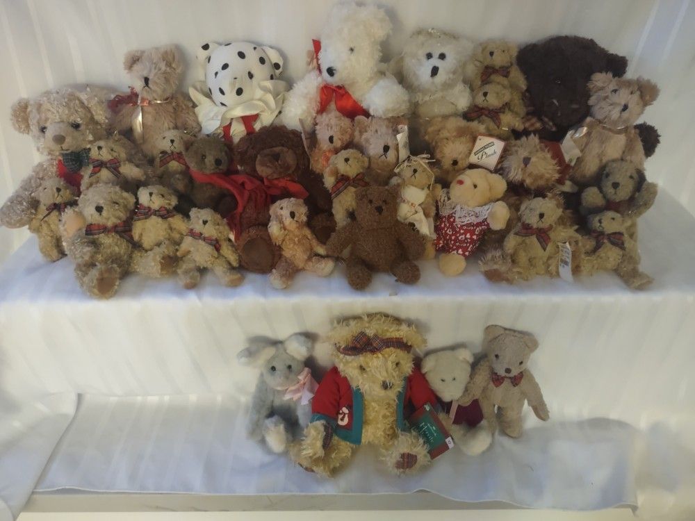 35 Assorted Stuff Plush Adorable Cute Teddy Bears