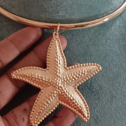 Starfish Pendant Choker Necklace 