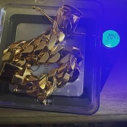 10k 205.1g Solid Gold Bracelet 