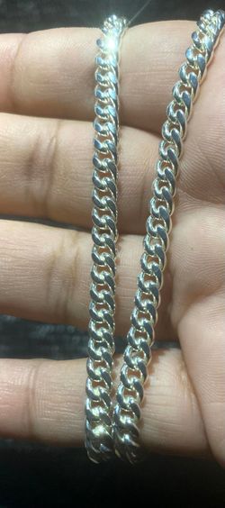 26" solid silver necklace