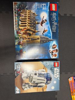 Lego Star Wars R2D2 and Harry Potter Great Hall - both are opened and taken apart or partially built. Comes with box and instructions   R2D2 - $45 Gre