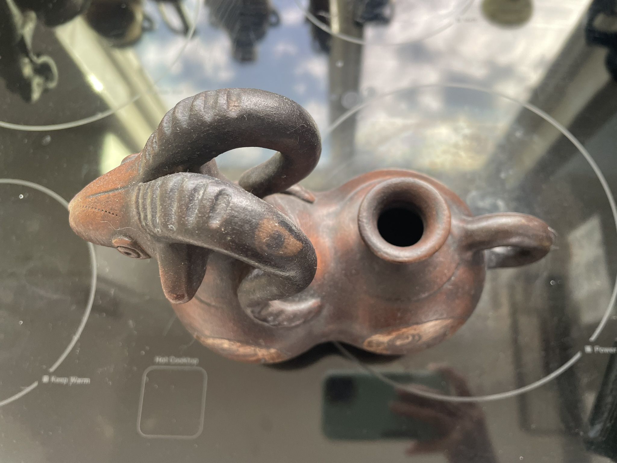 Pottery Ram Wine Decanter