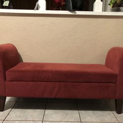 Red Upholstery Bench 