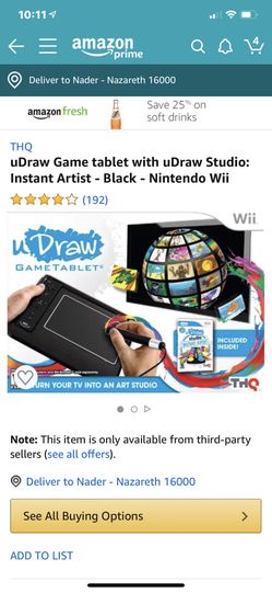 THQ uDraw Game tablet with uDraw Studio: Instant Artist - Black - Nintendo Wii