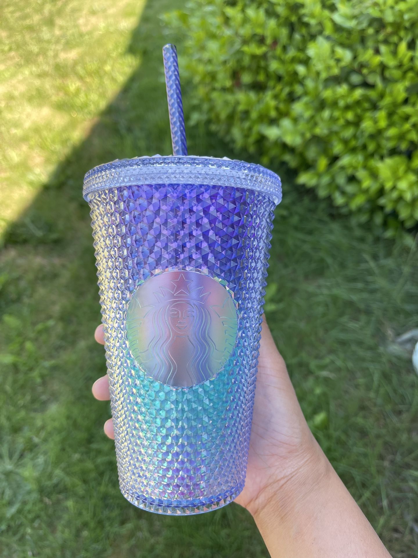 Starbucks Blue Bling Ombr Studded Tumbler
