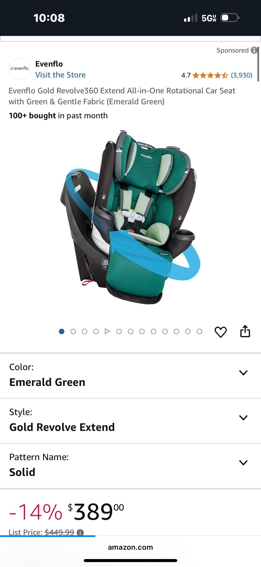 Evenflow 360 Car Seat