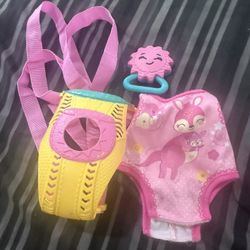 2016 Hasbro Baby Alive Go Bye Bye Accessories Harness Rattle Onsie Only *No Doll