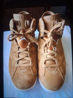 Air Jordan 6 Wheat Suede High-Top Sneakers