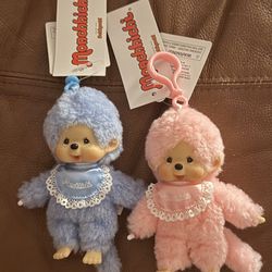 Monchhichi Plush Keychains 2 For $90