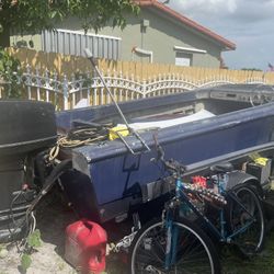 Boat Motor And Trailer 
