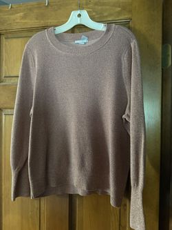H & M Shimmery Rose Gold Long Sleeve Shirt