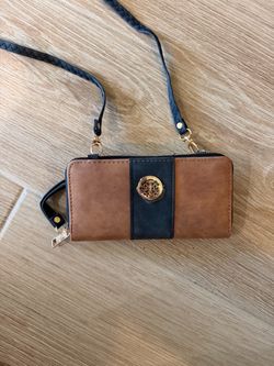 Brown/Black Crossbody Wallet