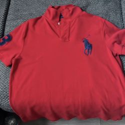 Red Polo Shirt Size L
