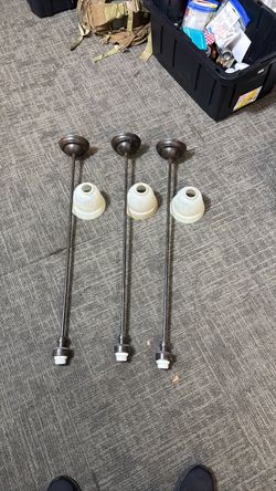 3- 42 inch hanging pedestal lights