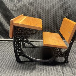 Wrought Iron and Wood Doll Desk 