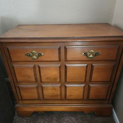  Vintage Mid-Century Record Storage Maple Cabinets