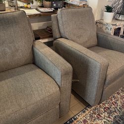 Swivel Rocker Recliner, Beige 