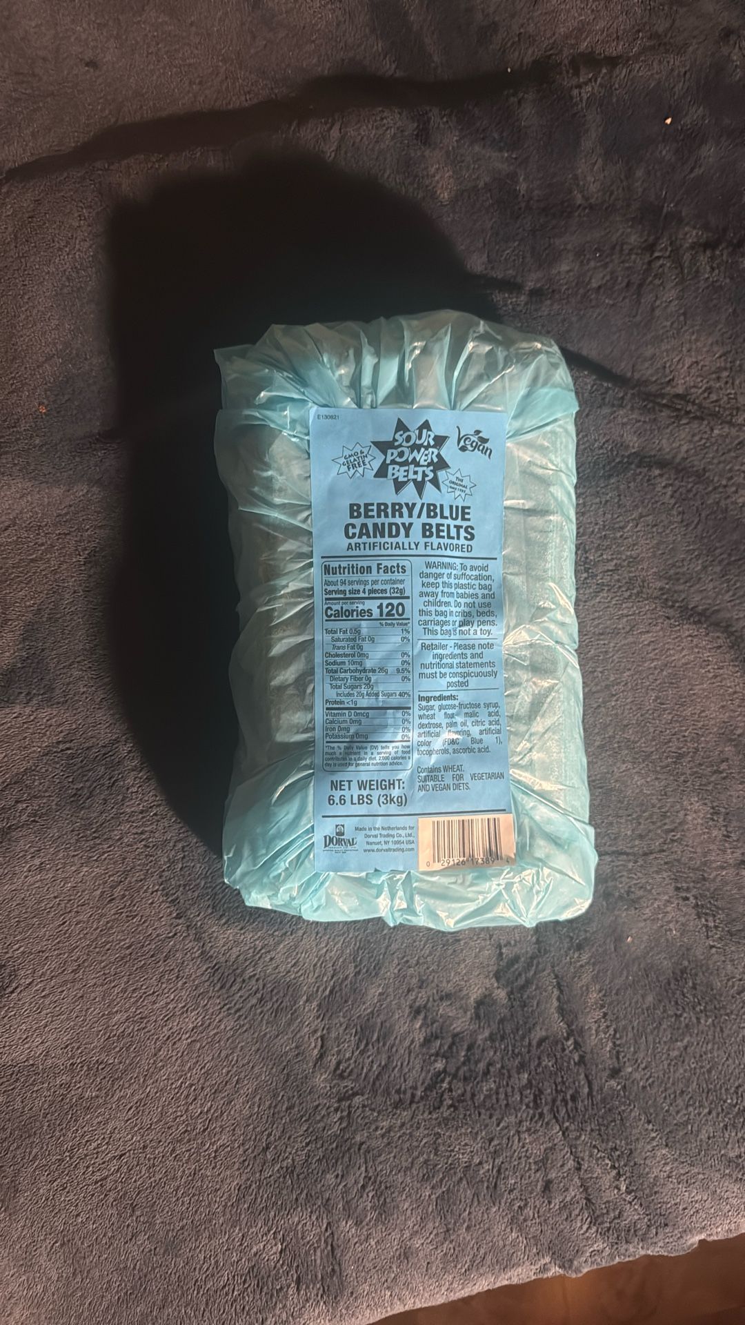 Sour belts 6.6 pounds 3 kg