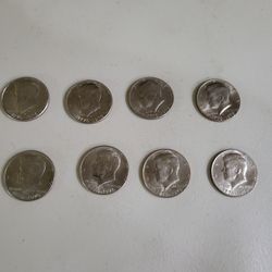 Kennedy Half Dollar 8 Coins 