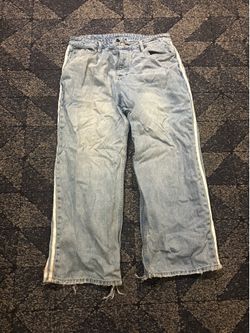 Balenciaga Addias blue baggy jeans