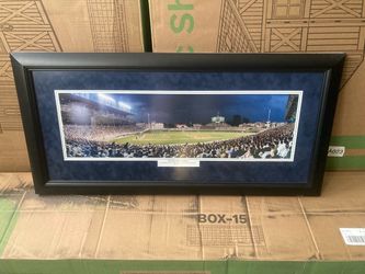 Wrigley Field -First night framed panoramic photo