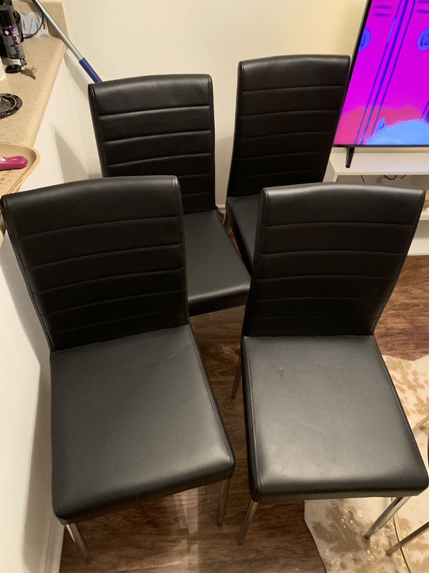 Coaster black chairs set of (4)