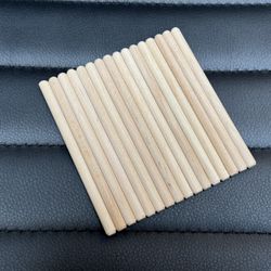 100 pcs Wooden Dowel Rods, 4 x 1/4 Inch Natural Wood Dowel Sticks for Crafts and DIY