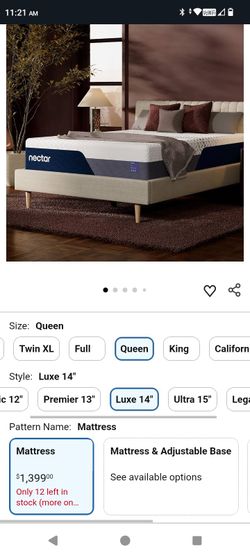 Queen size Nectar Mattress