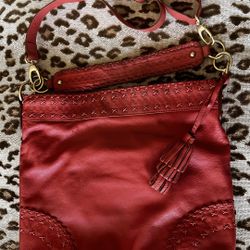 Leather Hobo Shoulder Bag, By Fiore, Isabella Fiore