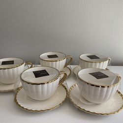 Lucia Teacups and Saucers Set of 5