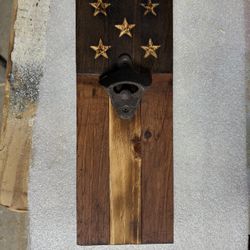 Rustic Flag Bottle Opener