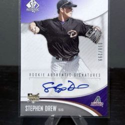 #295 Stephen Drew 2006 SP Authentic #/299 Rookie Auto