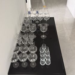 Wine glasses shot glasses