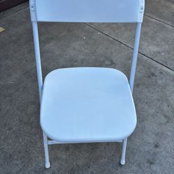 White Folding Chairs Almost New $11.50 Each 