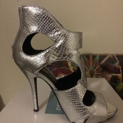 Silver Heel Booties