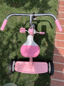 Little girls pink bike