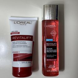 L’Oréal Revitalift facial cleanser or toner
