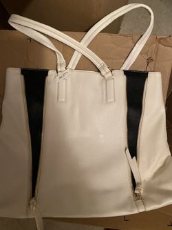 Brand New Large Aldo Purse - White w/Black Trim