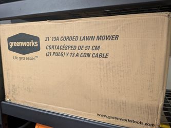 Greenworks corded lawnmower