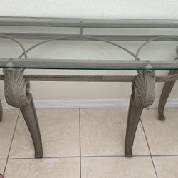 Vintage Antique Console Metal Table