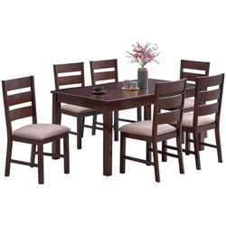 Dining Table Set.     🔷️   Brand New 7 -Pc  1 Table - 6 Chairs   🔷️   Bonito Comedor De 7 Piezas Nuevo En Caja  