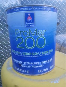 Sherwin-Williams eggshell promar 200 extra white 8 gallons