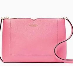 Kate Spade Harlow Crossbody in Bright Blush Pebbled Leather, new with tags