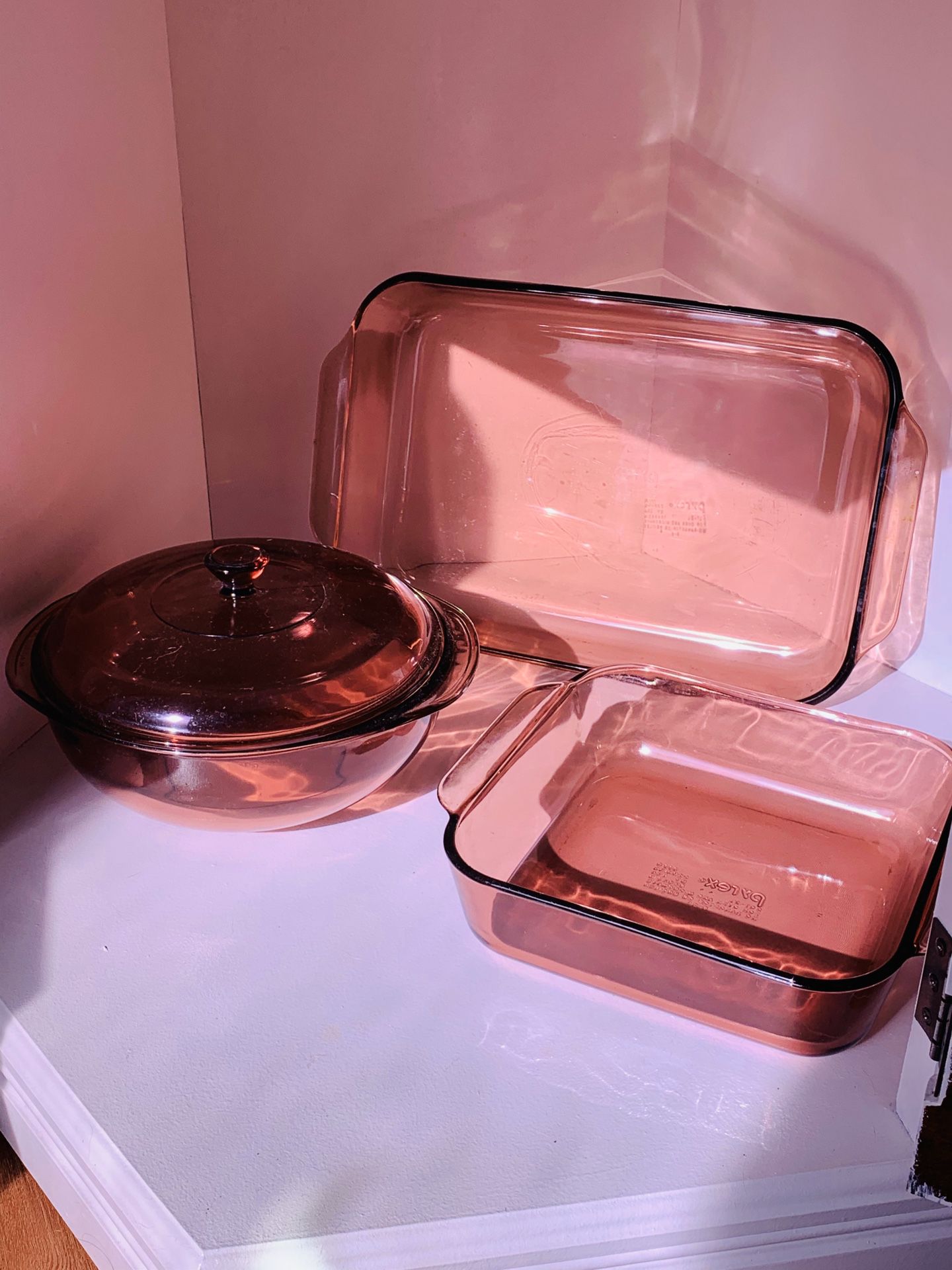 Cranberry Pyrex Baking Dish Set (Perfect for Thanksgiving & Christmas)
